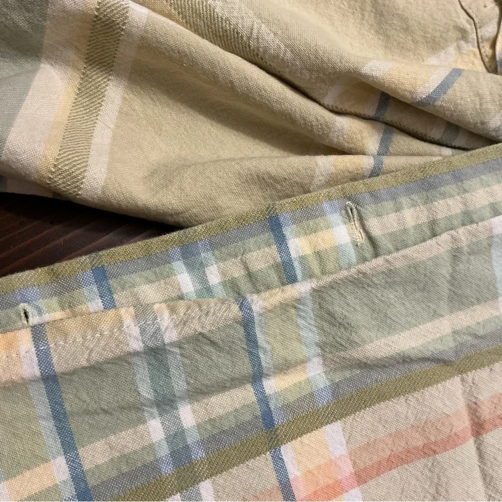 Pair of large Plaid Panels 72”/70”